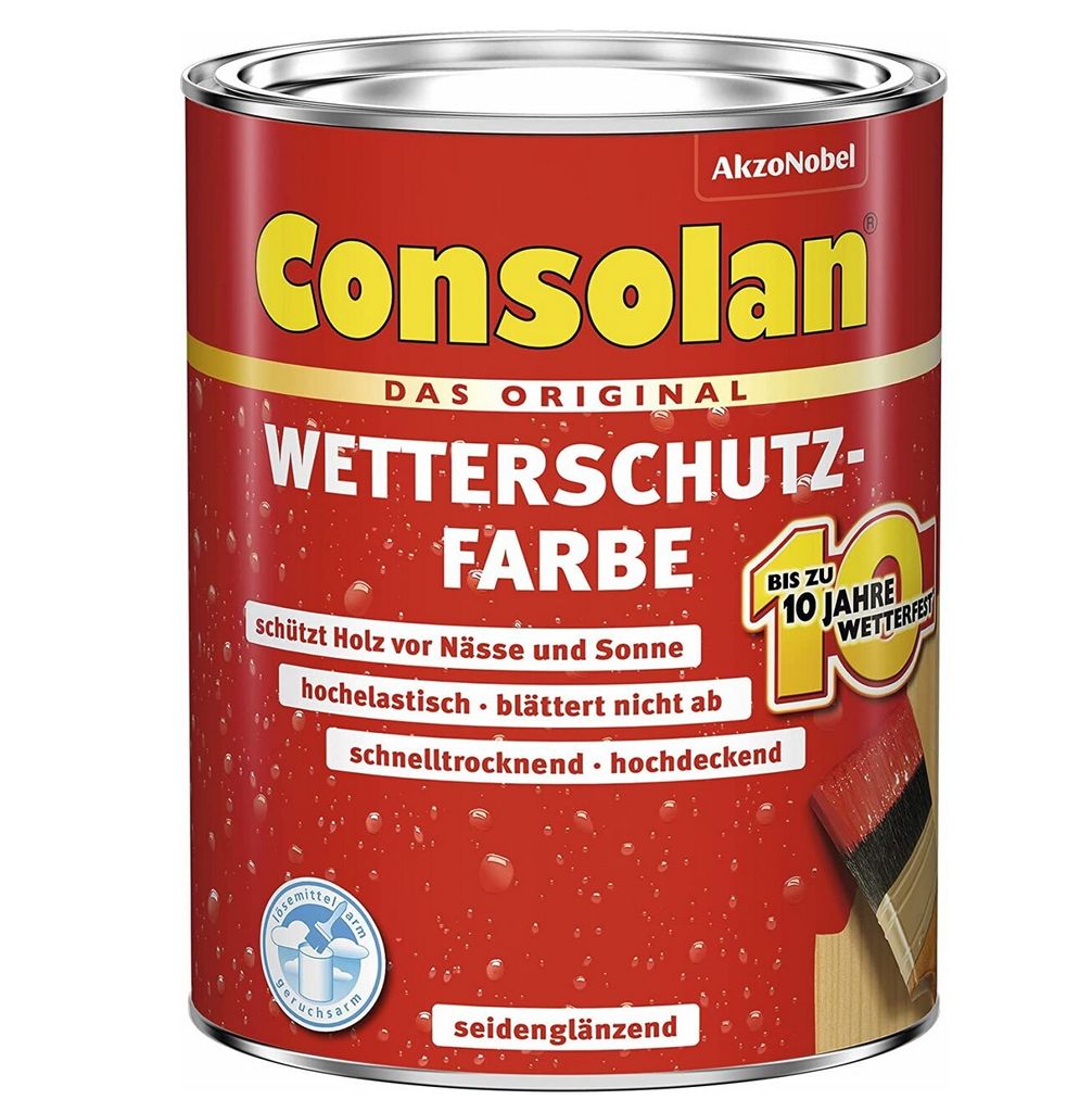 Consolan Wetterschutz-Farbe 0,75 L schiefer Produktbild 