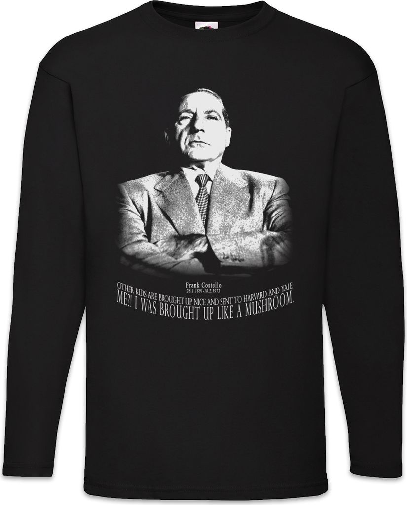 Urban Backwoods Frank Costello Portrait, Langarm T-Shirt, Farbe: Schwarz, Größe: 4XL