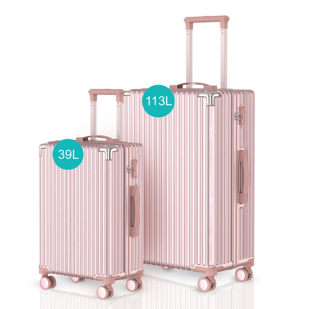 Voyagoux® - Set di valigie - Valigia - 2 pezzi - S/L - Oro Immagine del prodotto 