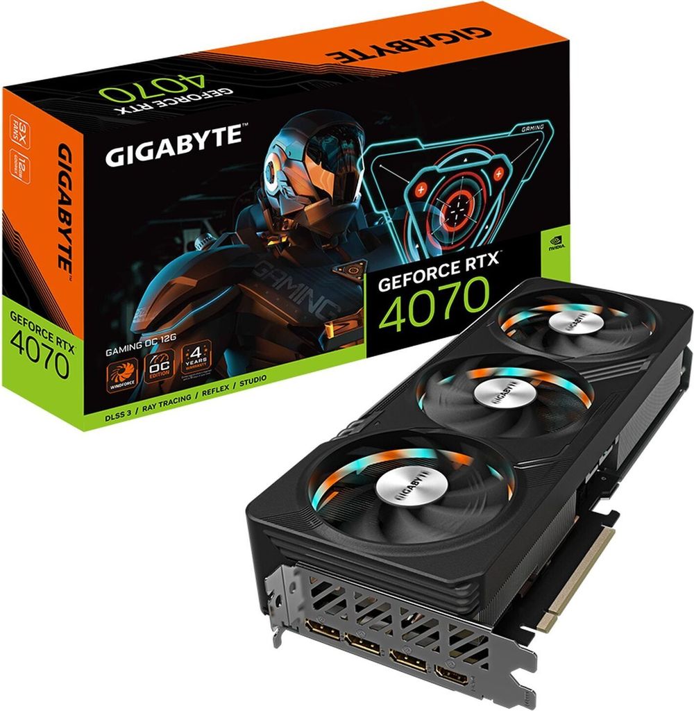 GIGABYTE GeForce RTX 4070 GAMING OC 12GB Graphics Card - 12GB DDRX6 21Gbps