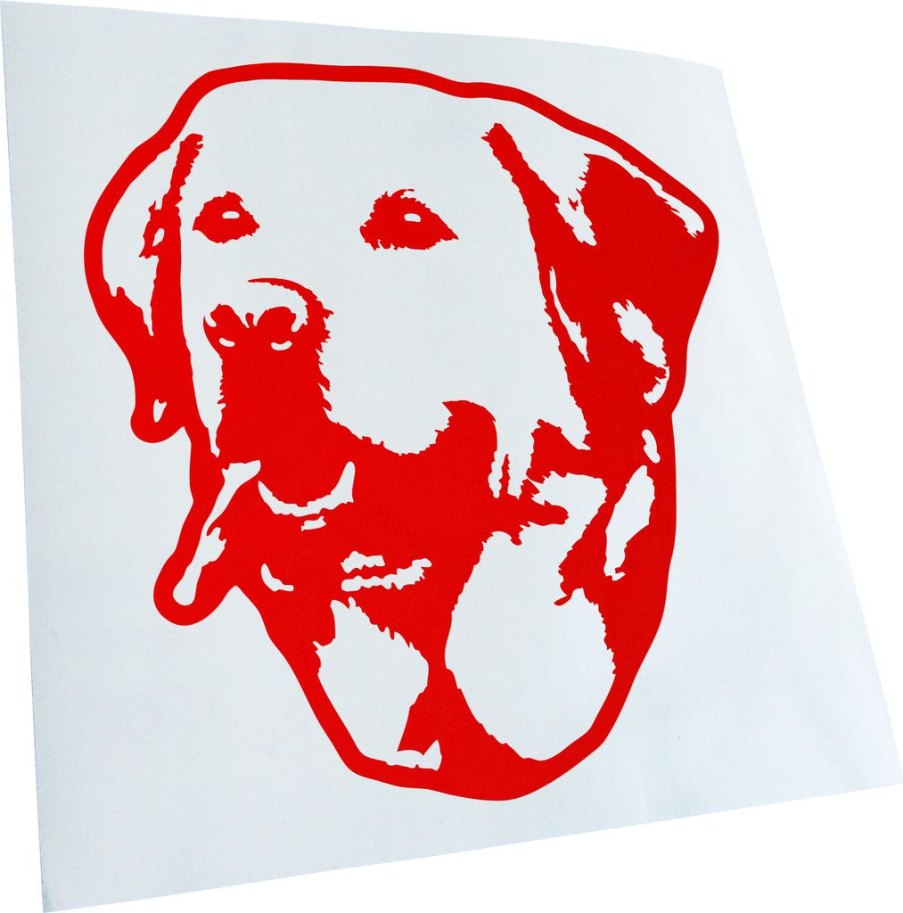 Kiwistar - Autoaufkleber - Golden retriever Hund - Rot - 50x45cm - Aufkleber für Auto, Laptop, Fahrrad, LKW, Motorrad mehrfarbig JDM Decal Racing