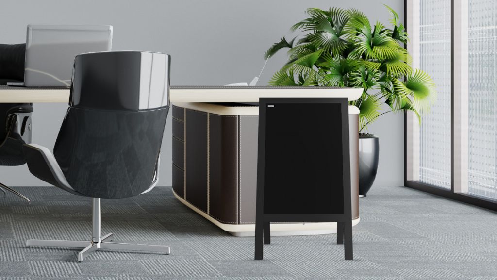 Reklamní áčko s křídovou tabulí 100x60 cm- černé Obrázek produktu 6