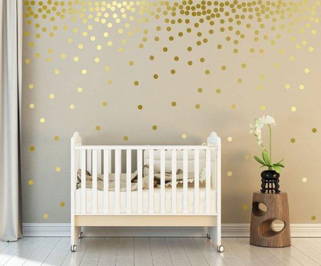 Goldene Kreis Sticker selbstklebend für Wände und Möbel