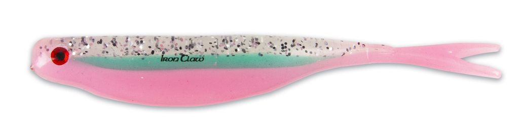 Iron Claw Shad Premium Split Tail Farbe RP Länge 10cm Gummifisch Kunstköder Raubfischköder
