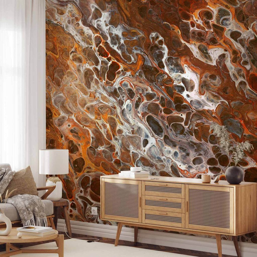 Vlies Fototapete - Brown Craters 200x140 cm Muster f-A-0742-a-a
