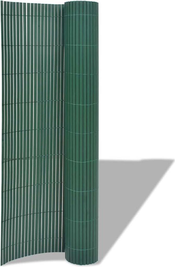vidaXL Gartenzaun Doppelseitig PVC 90×500 cm Grün