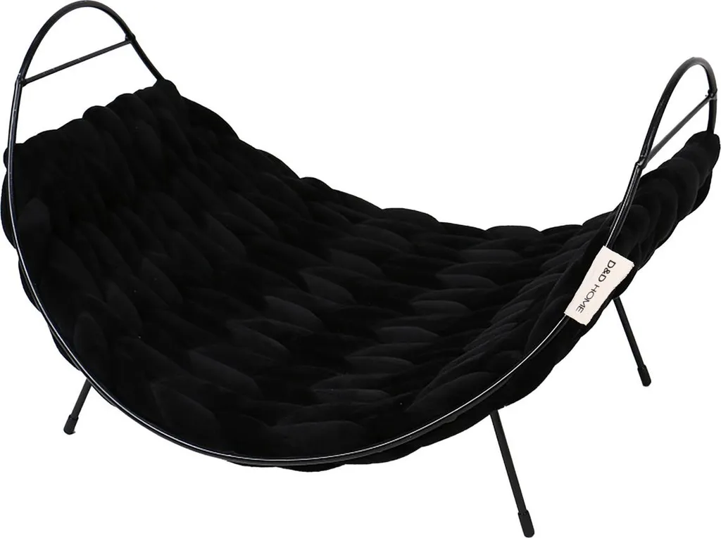 Lit pour chien D&D Baily Fleece noir métal taille L : confort et style