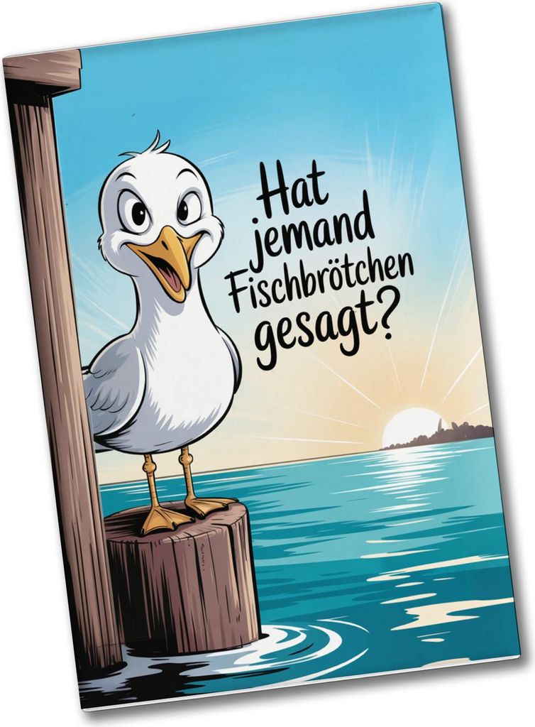 Hat jemand Fischbrötchen gesagt Souvenir Souvenir Magnet mit frecher Möwe