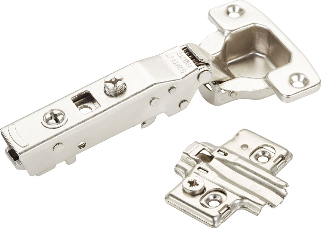 Topfband MASTER T52 Eckanschlag 110° ungedämpft mit Kreuzplatte Exzenterverstellung