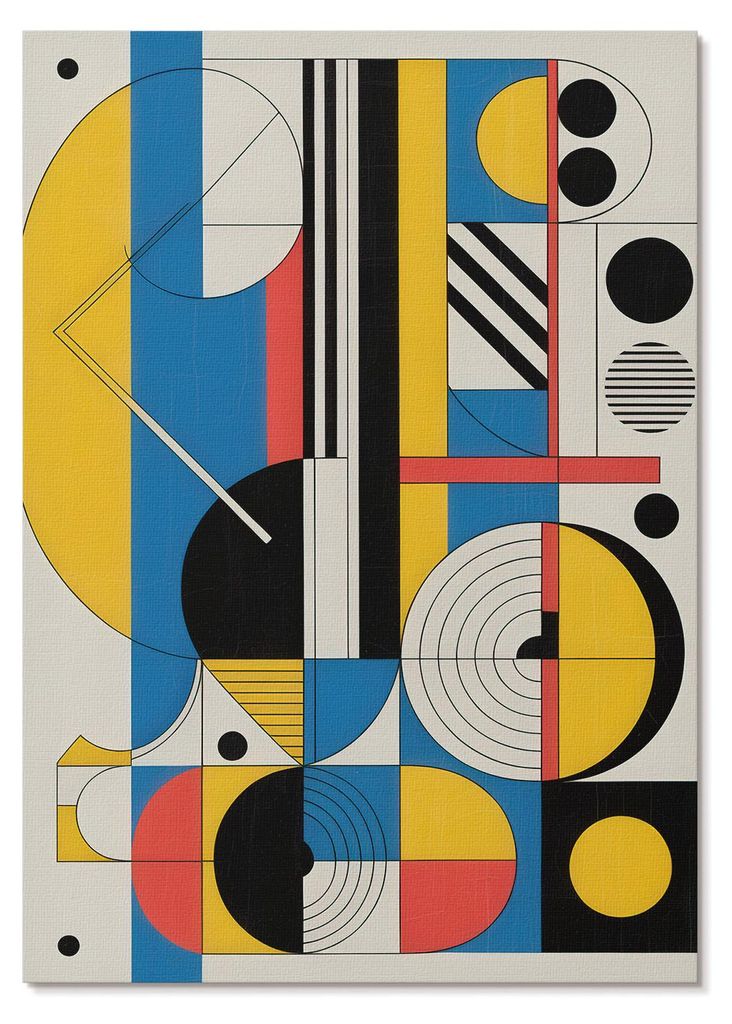 POSTER - 21x29 cm (A4) - Kangaroo - Geometrische Muster in kontrastierenden Farben - Wandbild für Wohnzimmer Schlafzimmer & Flur, Modernes Poster ...