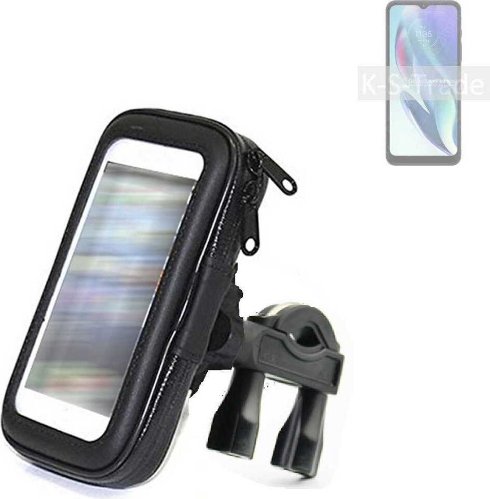 K-S-Trade Fahrrad-Halterung kompatibel mit Motorola Moto G50 5G Handy-Halterung Halter Lenkstange Fahrradhalterung Motorrad Bike Mount Wasserabweisend