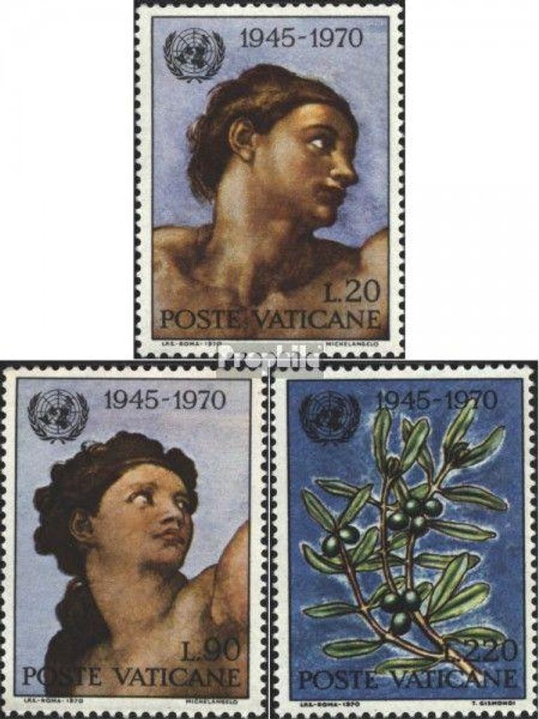 Briefmarken Vatikanstadt 1970 Mi 569-571 (kompl.Ausg.) Produktbild 