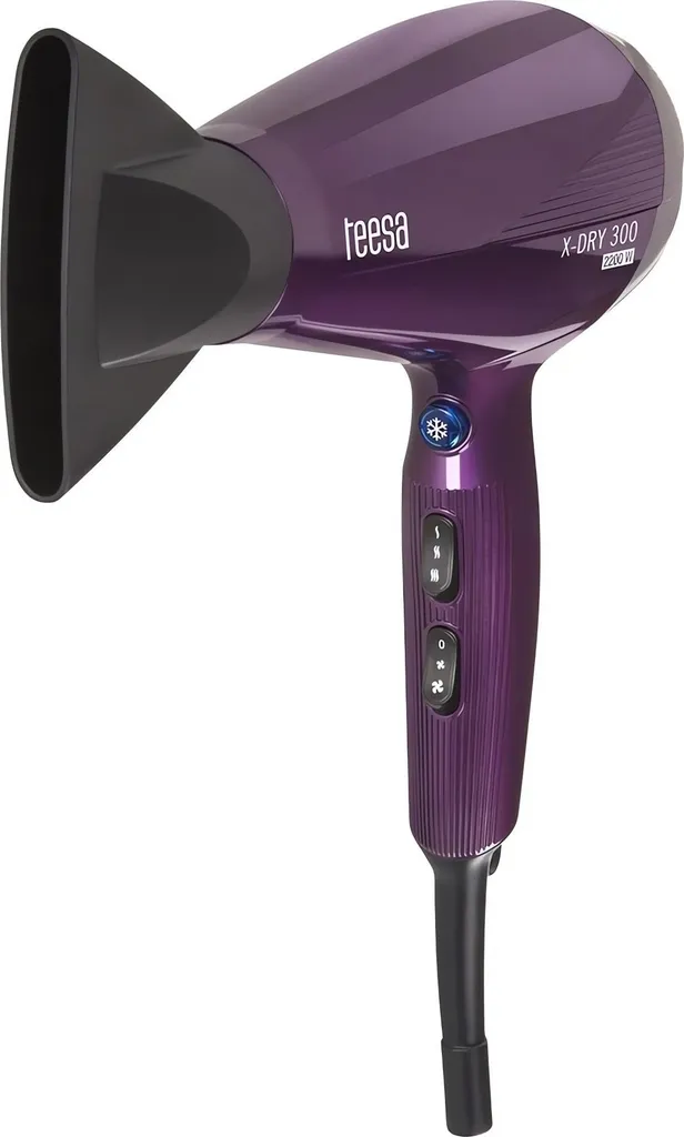 Sèche-cheveux ionique Teesa X-Dry 300 Violet 2200W pour Brushing Parfait