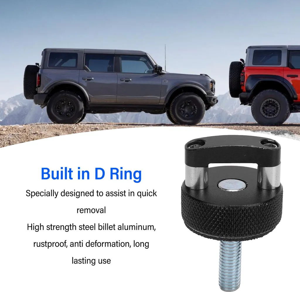 Kit 8 Viti M8 Zigrinate Bronco Hardtop Quick Release Alluminio - 4