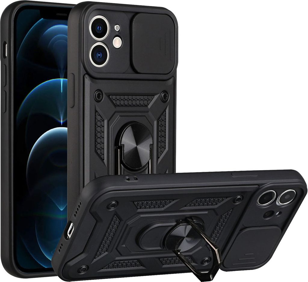 iPhone 12 Hülle mit 360° Drehbarer Magnetische Ring Ständer Produktbild 