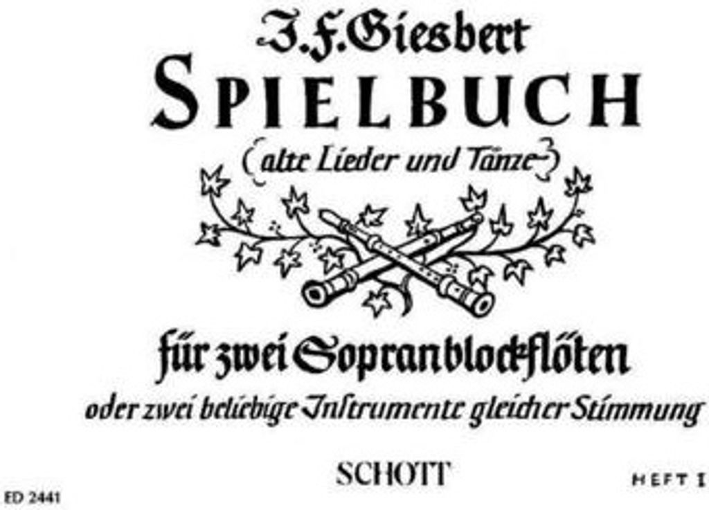 Spielbuch Band 1für 2 Blockflöten