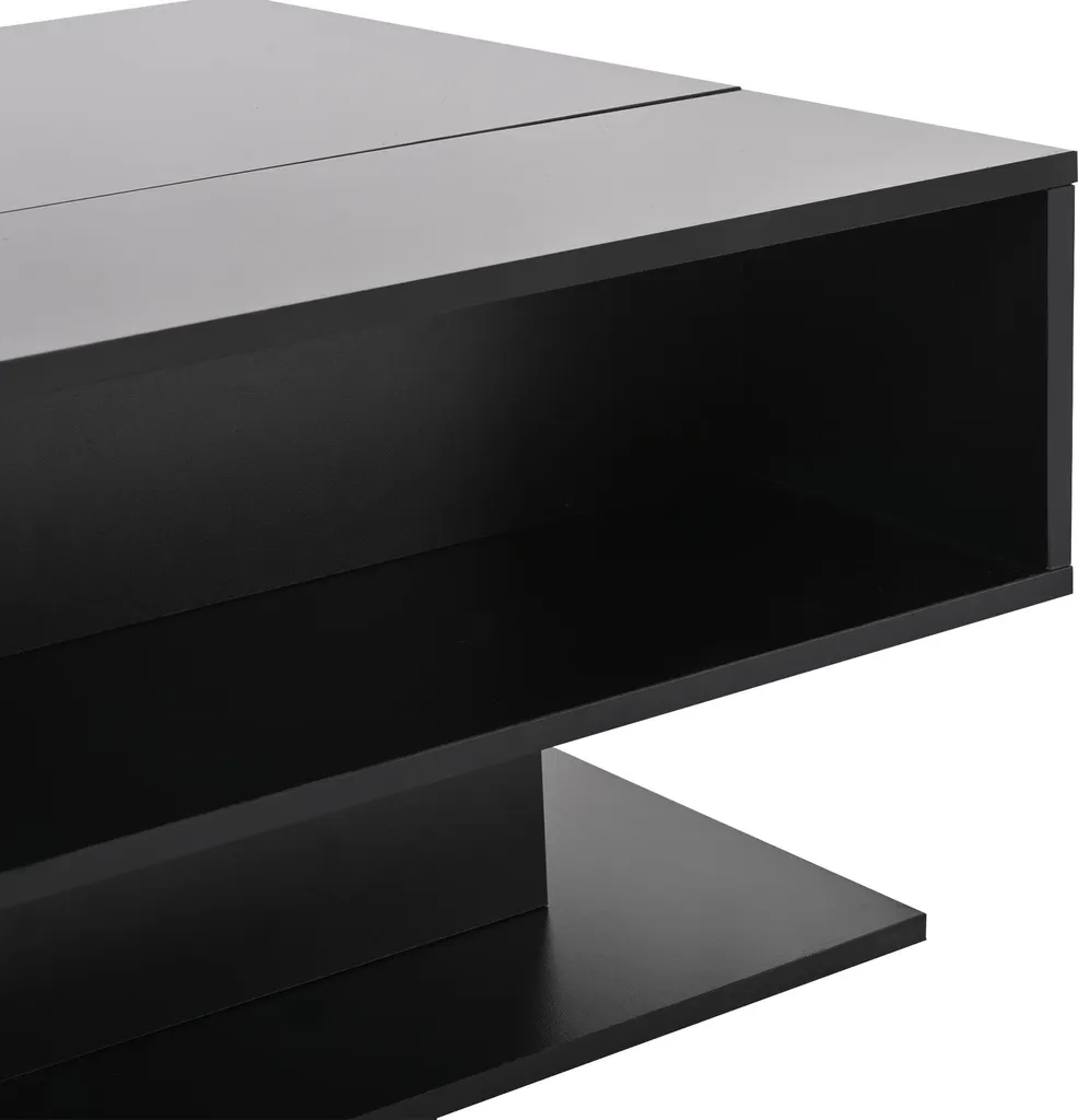 Table basse hydraulique ergonomique avec espaces de rangement ouverts - 15