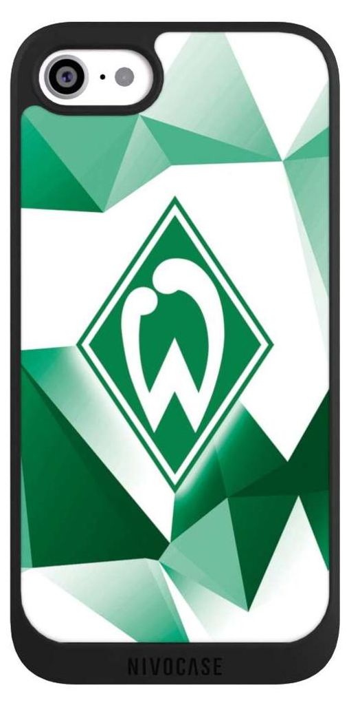 NIVOCASE Handyhülle für Apple iPhone SE (2020) Hülle NIVOpure Case Schwarz Offizielles Lizenzprodukt SV Werder Bremen Tarnmuster