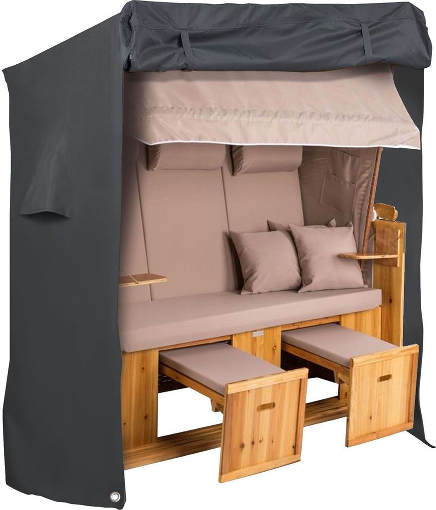 Strandkorb Schutzhülle, B 135 x T 105 x H 175/140 cm, Produktbild 
