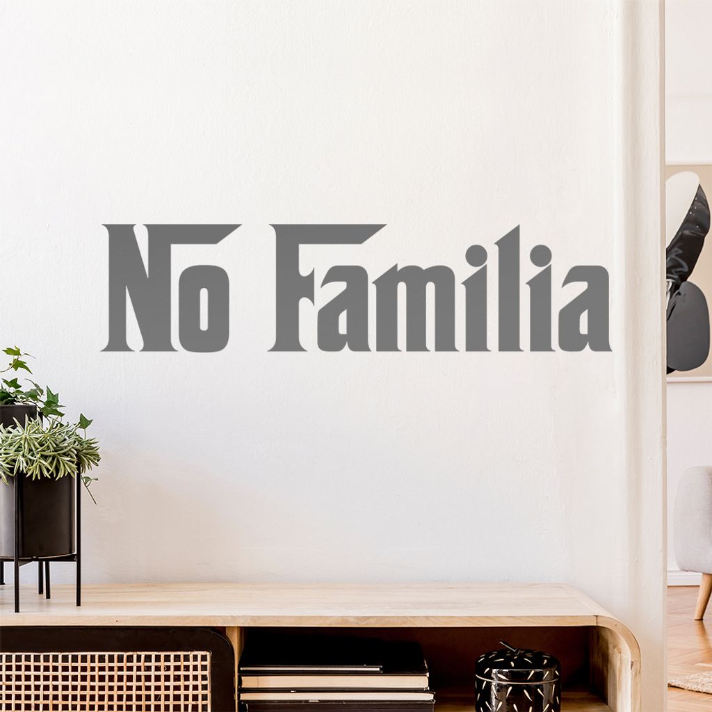 No Familia Mafia Die Familie Wandtattoo Wandaufkleber Wall Sticker - Dekoration, Küche, Wohnzimmer, Schlafzimmer, Badezimmer
