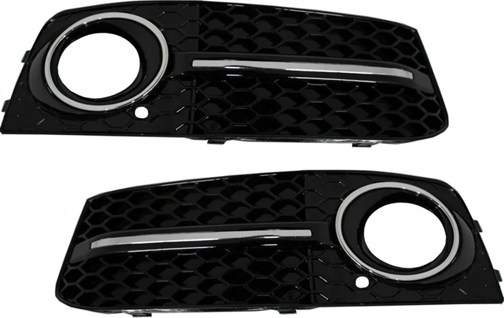 Grilles de Phares Antibrouillard Audi A4 B8 8K 2007-2011 Look RS4 Noir