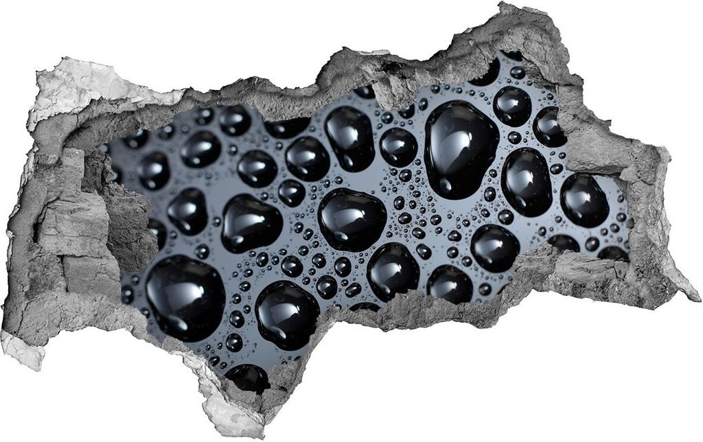 Selbstklebender Loch-3D-Aufkleber 95x73 cm Wassertropfen