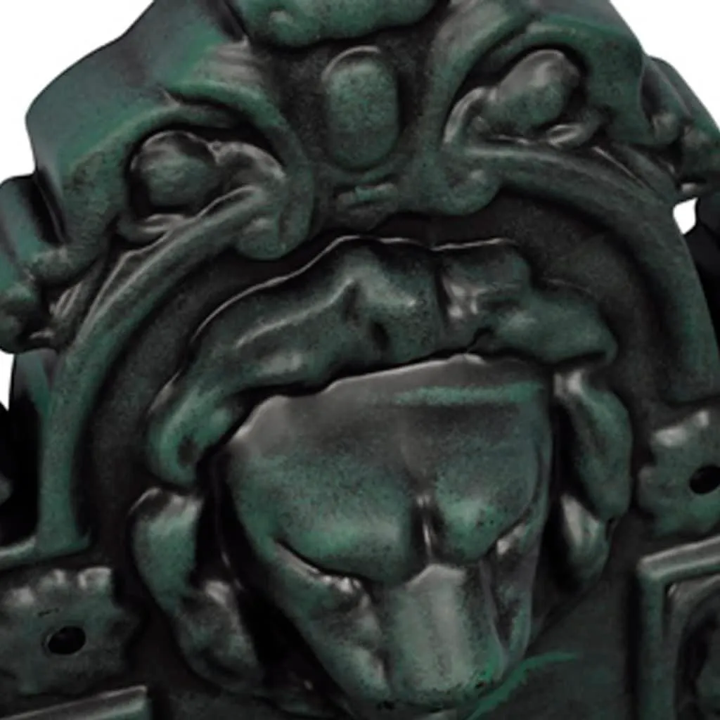 Fontaine murale lion en aluminium résistant aux intempéries 74 cm haut