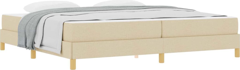 "SALE 2026"Boxspringbett Modernes/Doppelbett - Polsterbett Erwachsene/r /Kind - mit Matratze Creme 200x200cm Stoff - Klassische Betten DEMöbel307780