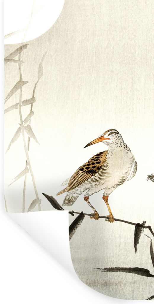 MuchoWow Wandtattoo Wandsticker Wandaufkleber Vogel - Tiere - Zweig - Vintage 20x40 cm Selbstklebend und Repositionierbar - Selbstklebend - Fotot...