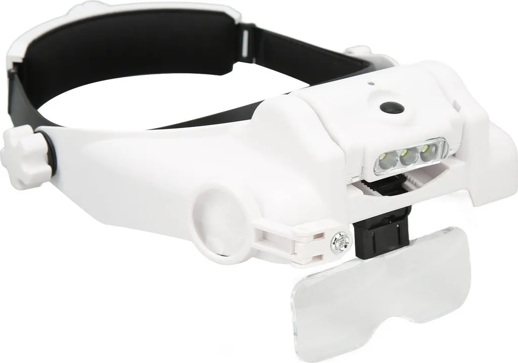 Loupe de tête ajustable à LED pour travaux de précision et bricolage