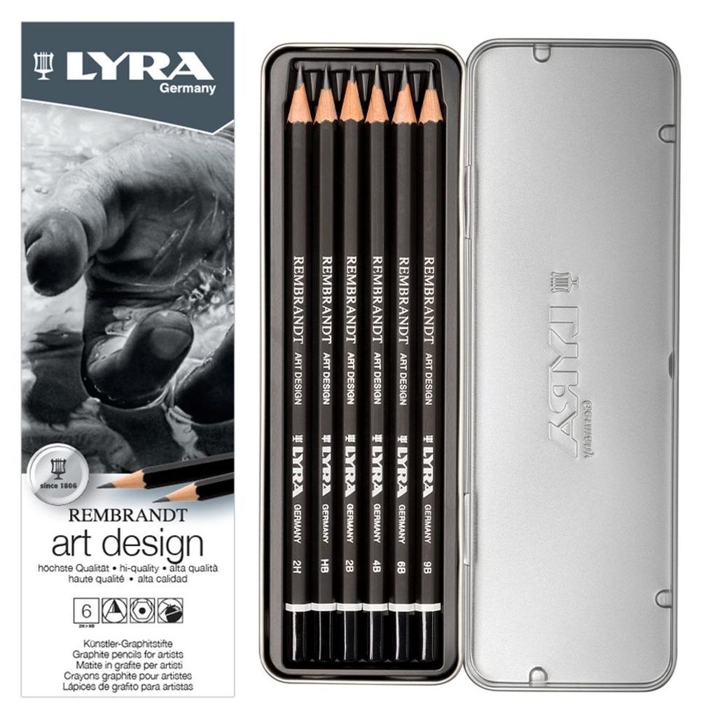 LYRA REMBRANDT ART DESIGN Metalletui 6 Bleistifte Produktbild 