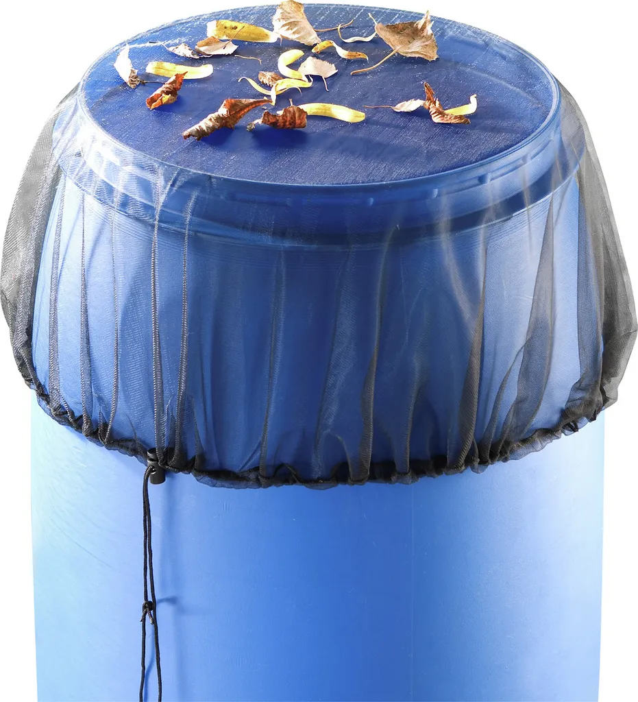 Filet pour tonneau de pluie pour garder une eau propre sans feuilles mortes