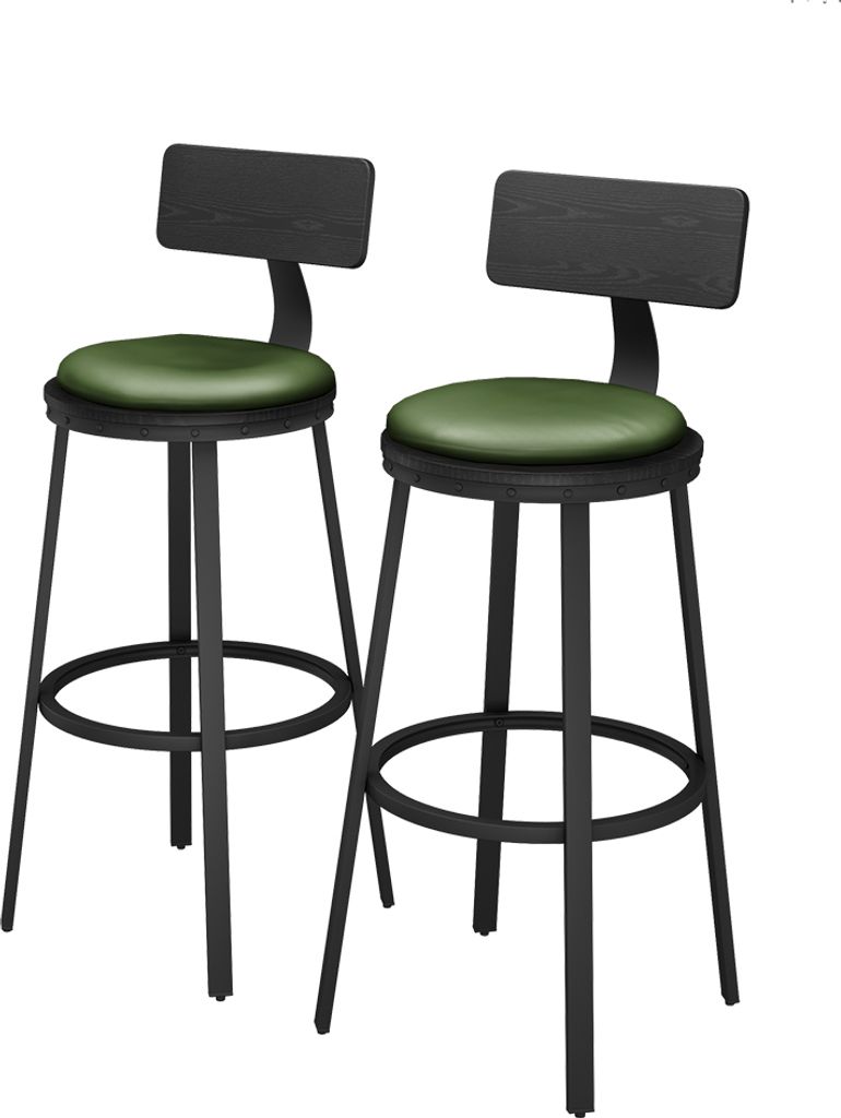 Barhocker Vicco Caracas Schwarz 34 x 102 cm 2er Set, Model 50037