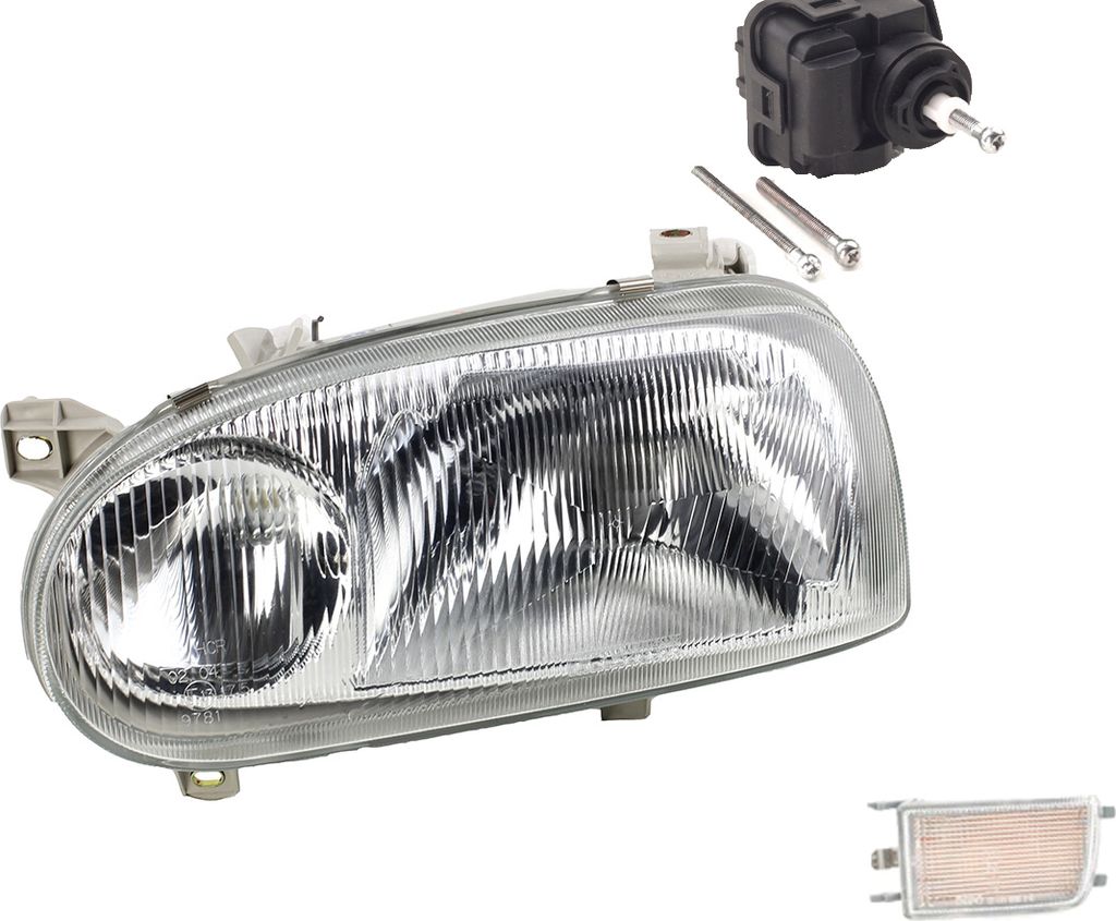 Johns, Scheinwerfer passend für VW Golf III 1Hx0 10/91- 09/97 H1 Links m. LWR + Blinker 1H0941295E 1H0941295C 4A0941295 1H6941017B 1H6941017AF 1H6...