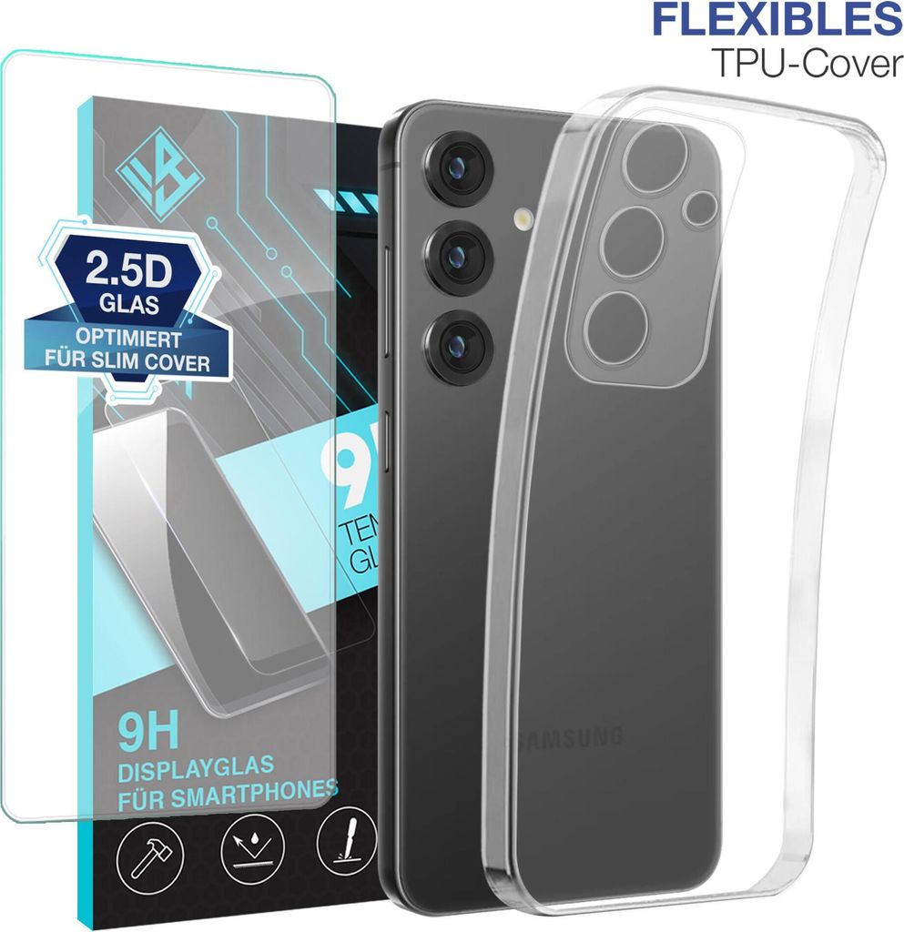 Handyhülle für Samsung Galaxy S25 mit 9H Displayglas Produktbild 