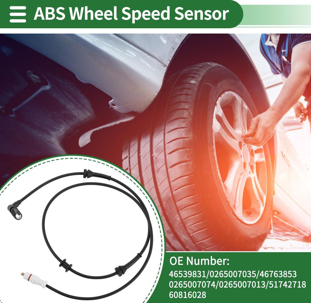 ABS Raddrehzahlsensor ABS Sensor Anti-Blockier-System Sensor für Fiat Marea 1996-2003 Nr. 46763853/60816028 Vorne Rechts