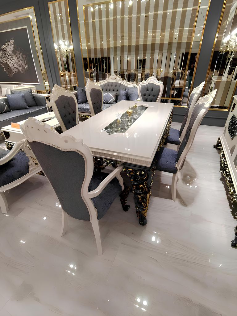 r Design 4x Stühle Edlem Samtbezug elegantem Stühle Design Neu