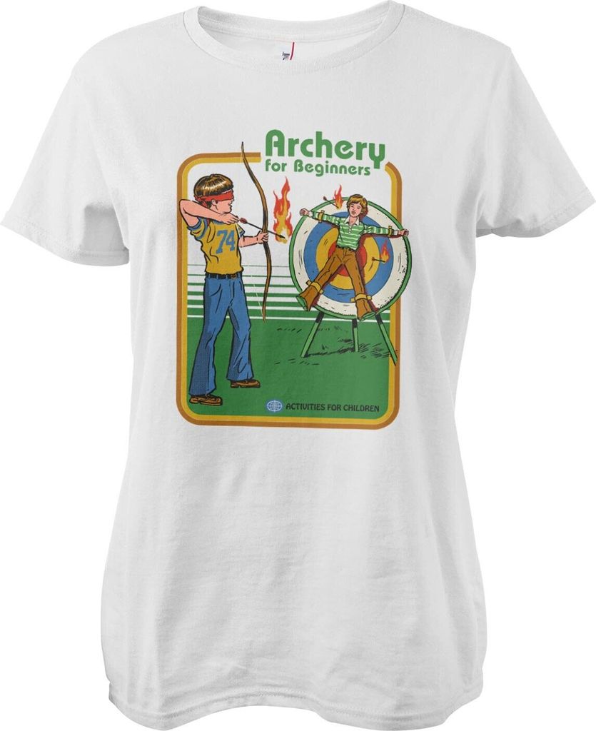 Archery For Beginners Girly Tee - Medium - White