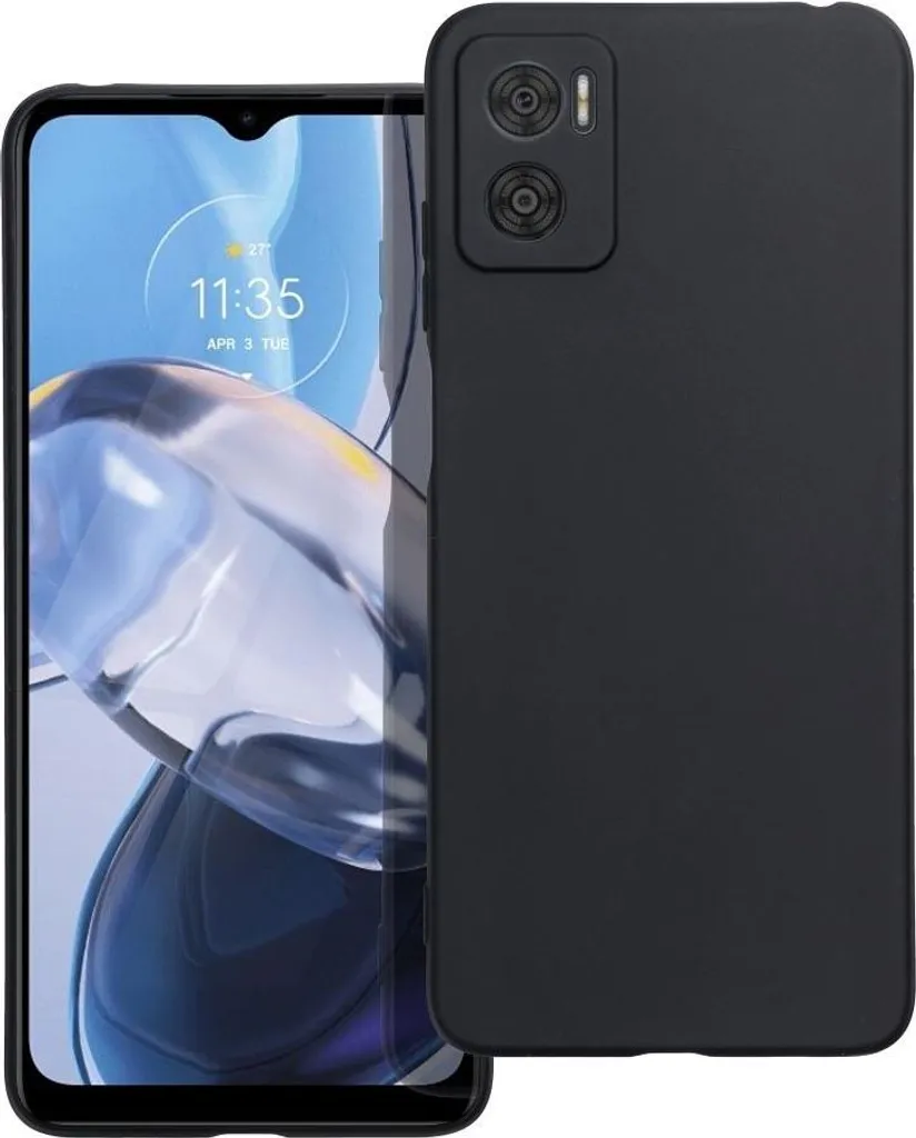 Cover Motorola Moto E22i / E22 Nera Opaca - Protezione Slim Anti-Urto