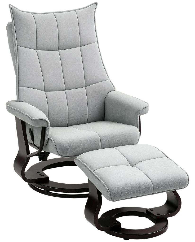 HOMCOM Relaxsessel mit Hocker, Drehbar Liegesessel mit Produktbild 