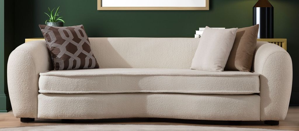 Casa Padrino Luxus Sofa Weiß / Schwarz 250 x 106 x H. 72 cm - Wohnzimmer Sofa - Hotel Sofa - Wohnzimmer Möbel - Wohnzimmer Einrichtung - Hotel M...