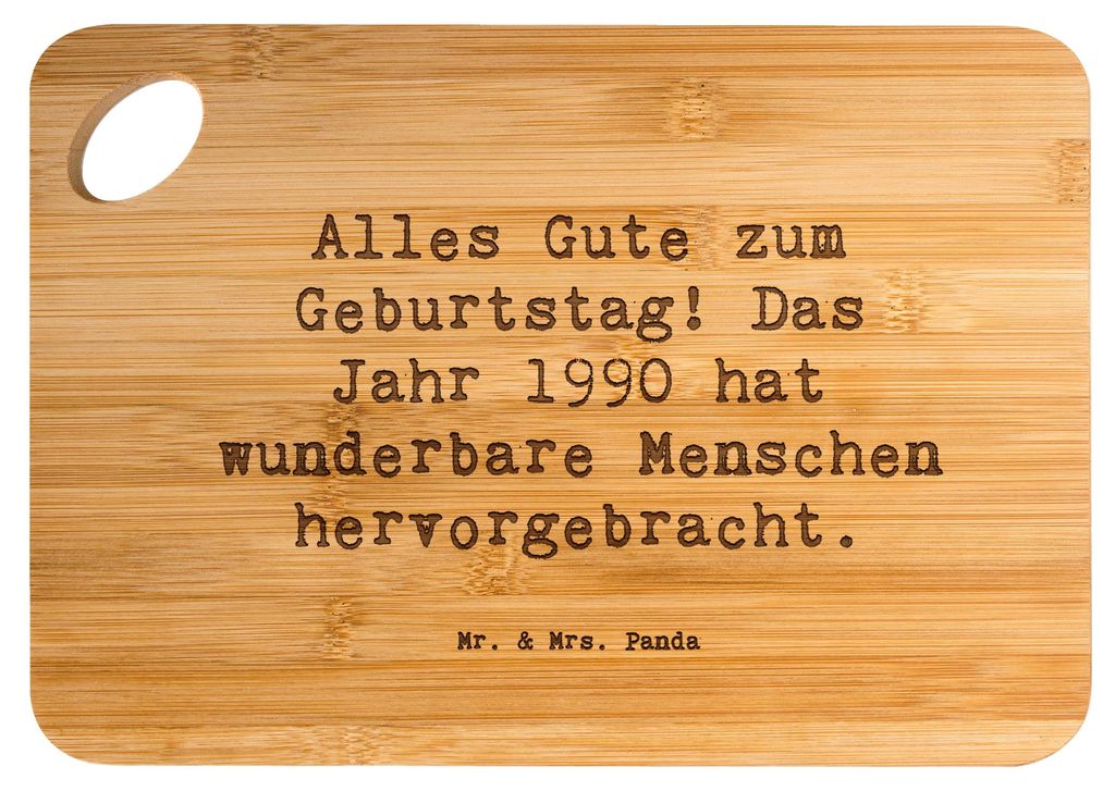 Mr. & Mrs. Panda Brett Spruch 1990 Geburtstag - Transparent - Geschenk, Jahrgang, Schneidebrett, Alter, Glückwunsch, Frühstücksbrettchen, Frühs...