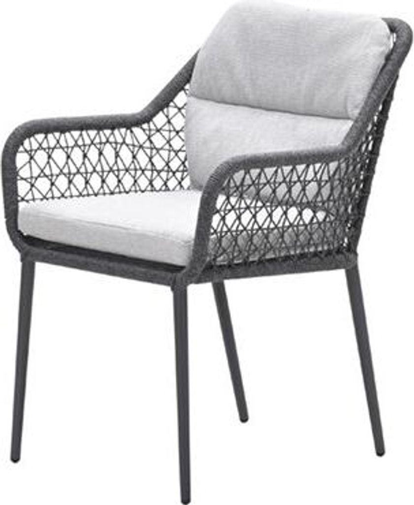 Garden Impressions Toledo Dining Stuhl - carbon black - rope dark grey - valley sand