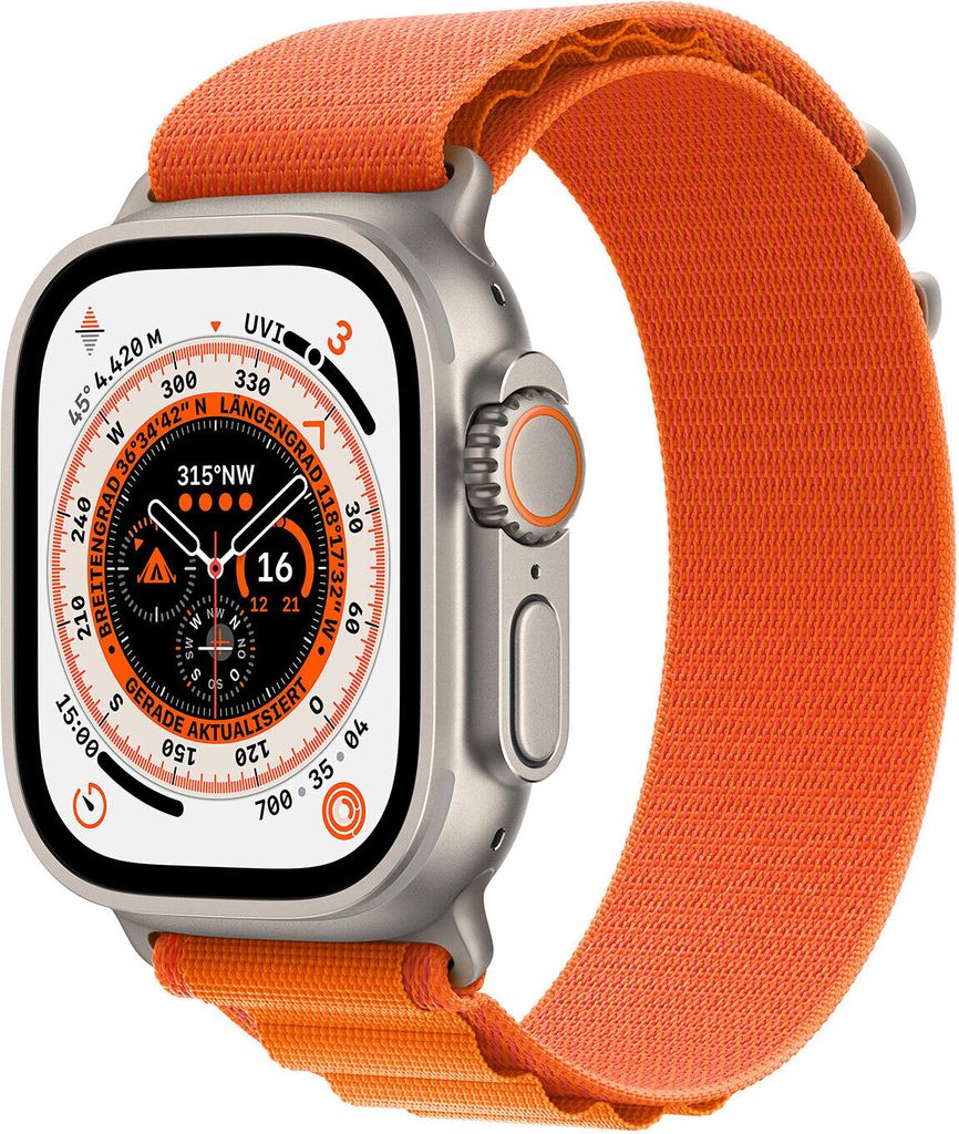 Apple Watch Ultra OLED 49 mm Digital 410 x 502 Pixel Produktbild 