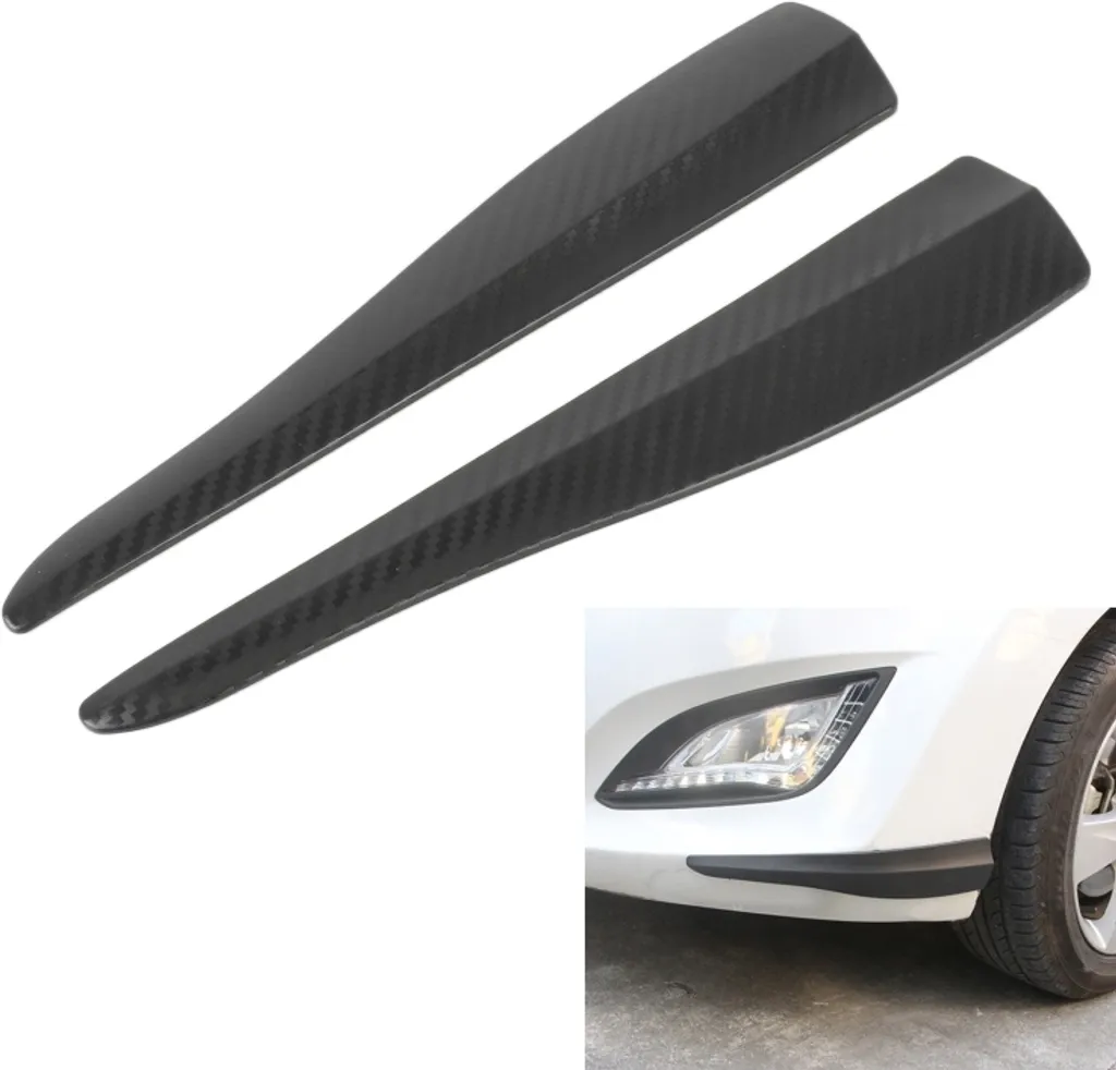 2 Pezzi Paraurti Auto Silicone Carbonio - Paracolpi Economico Nero Lungo