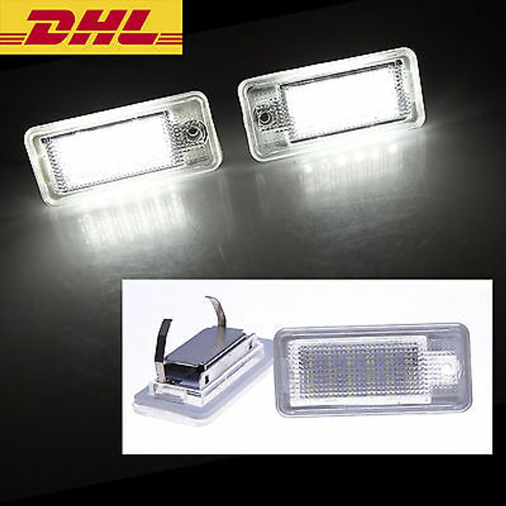 2 ×für Audi A4 A6 Q7 LED Kennzeichen Beleuchtung Leuchte Kennzeichenbeleuchtung