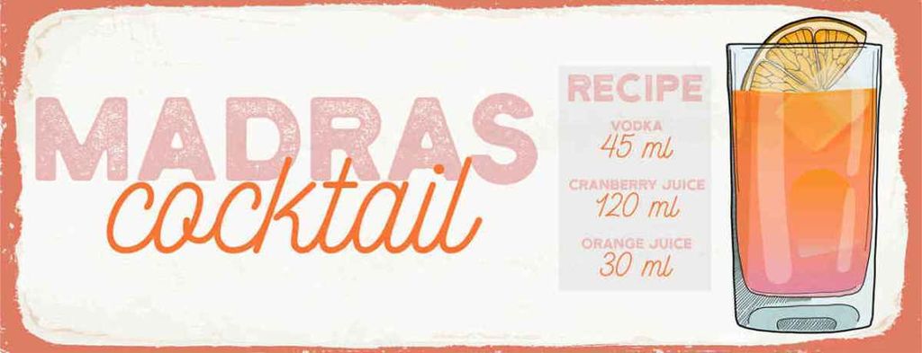 vianmo Holzschild 10x27 cm Madras Cocktail Recipe Vodka Essen Trinken