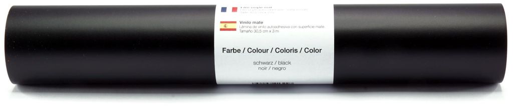 Kreativplotter Vinylfolie matt SCHWARZ 30,5x300 cm Produktbild 