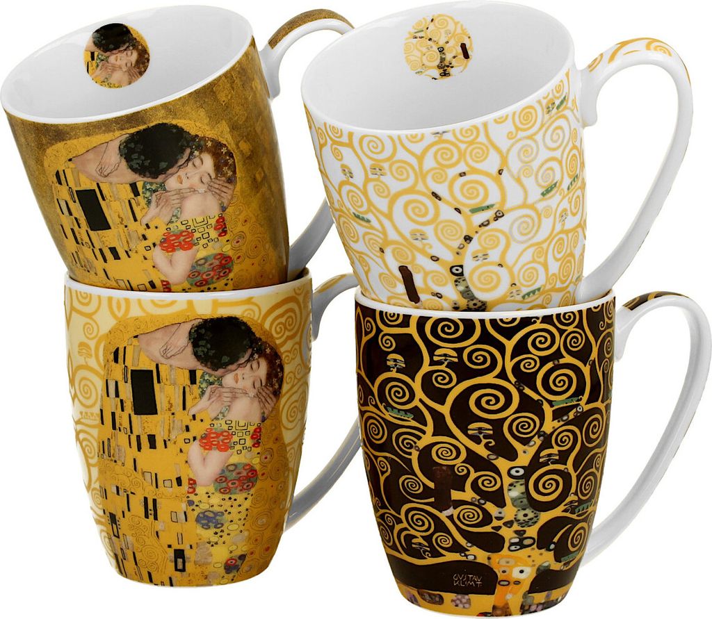 DUO ART GALLERY set di 4 tazze classiche da 360 ml ispirate Immagine del prodotto 