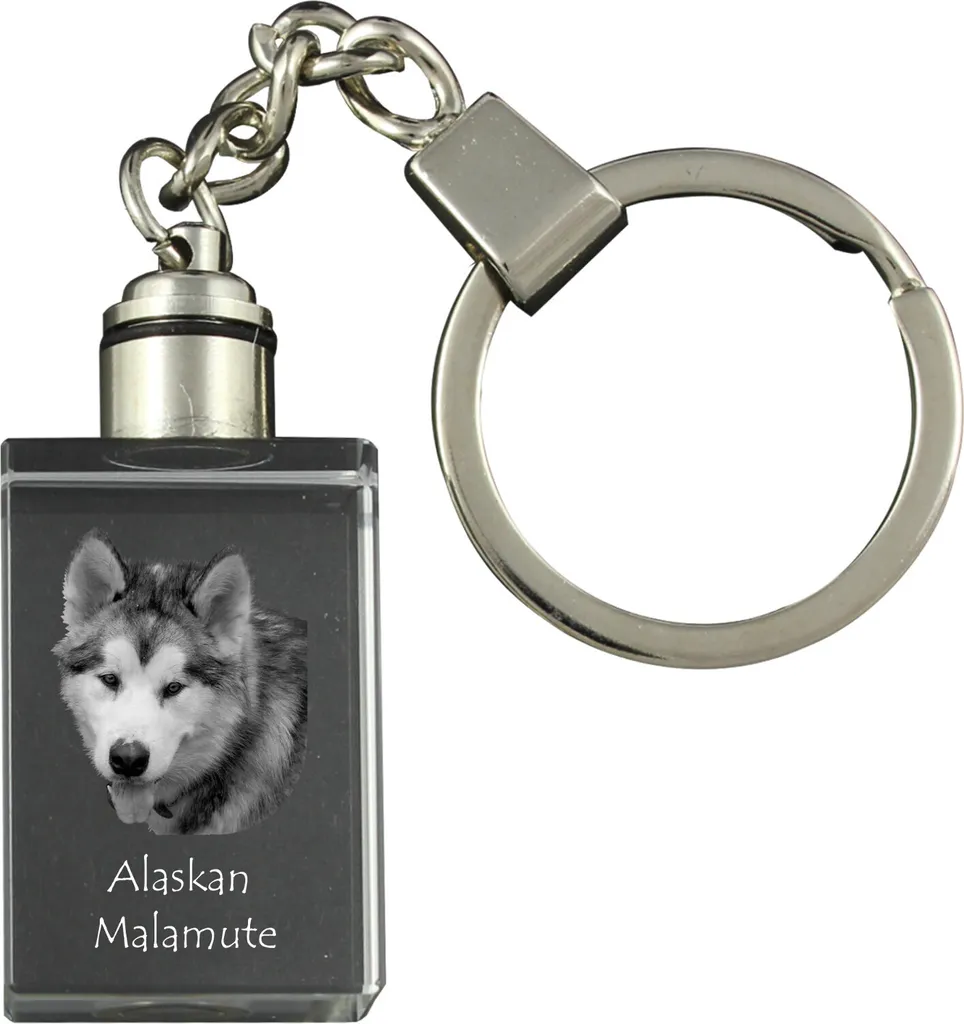 Portachiavi Luminoso Alaskan Malamute Art-Dog | Gadget Cane 3D